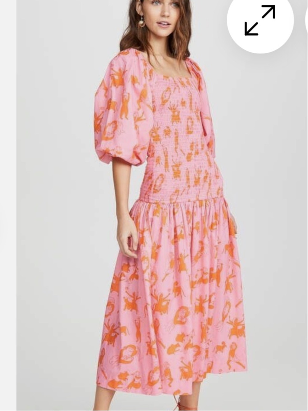 Rhode Resort Harper Cotton Printed Dress Size M